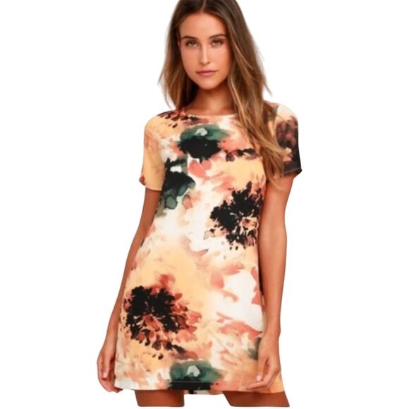Lulus Dresses & Skirts - Lulu's Abstract Watercolor Shift Dress size small